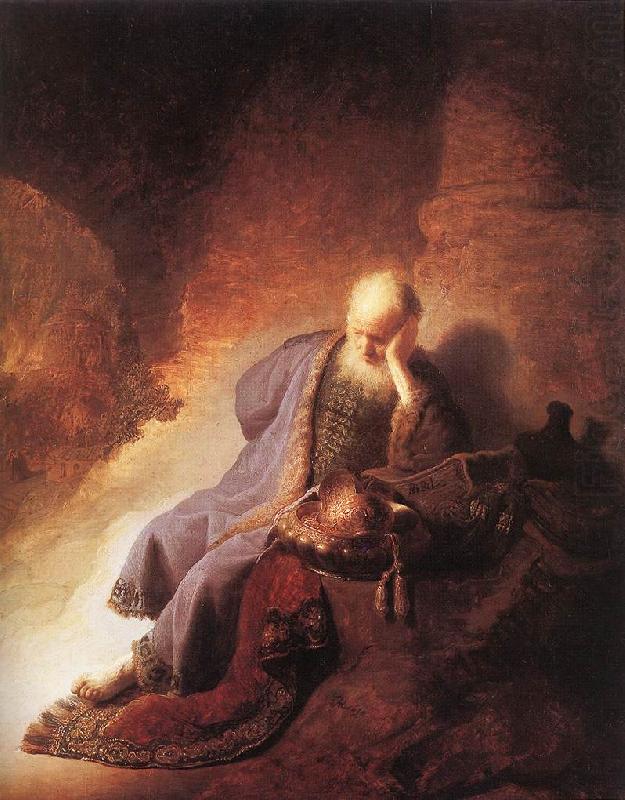 REMBRANDT Harmenszoon van Rijn Jeremiah Lamenting the Destruction of Jerusalem g china oil painting image